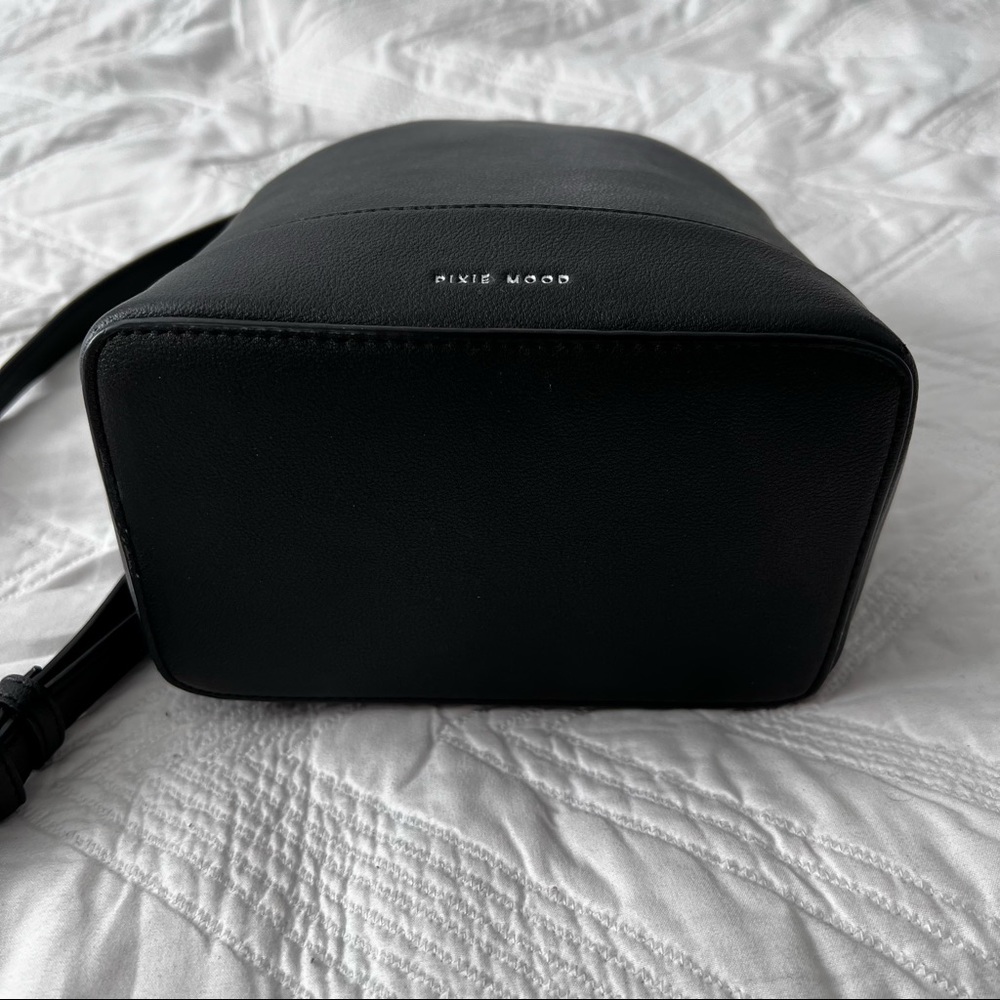 Pixie Mood Cora Backpack Vegan Leather Convertible Black small bag shoulder - Picture 3 of 8